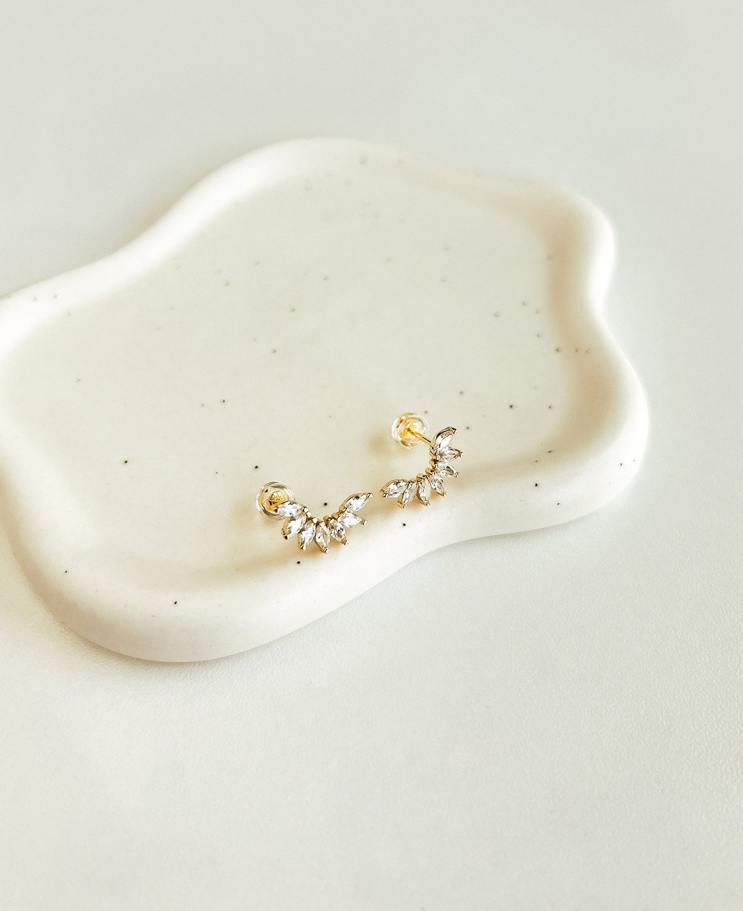 Dainty Marquise Stone Climber Stud
