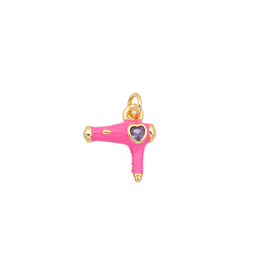Pink Hair Dryer Charm