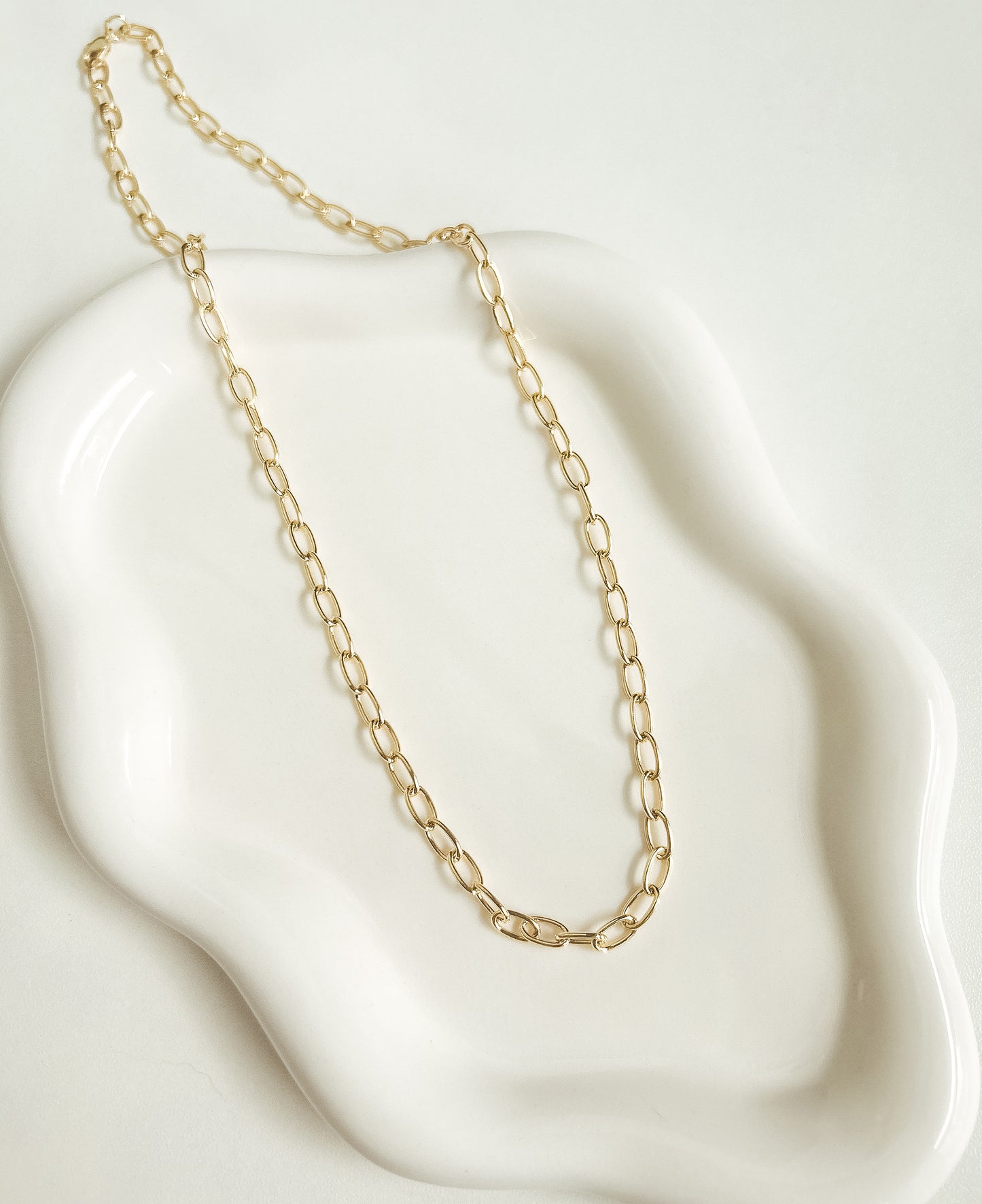 Necklace Oval 18k Gold Chain