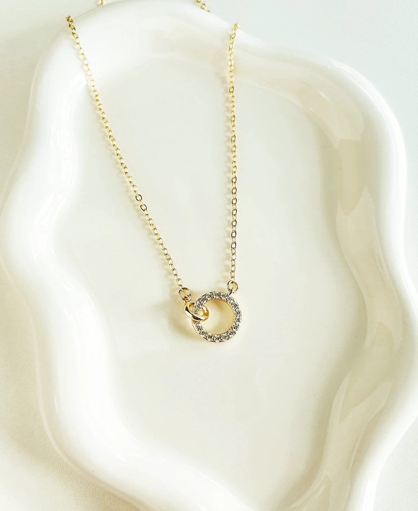 Open Circle Infinity Necklace