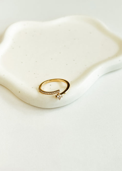 Crystal Zirconia Open Ring