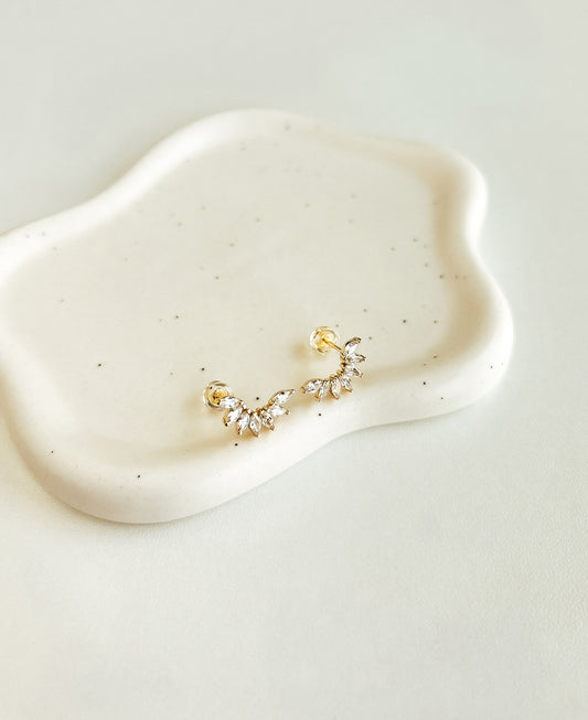 Dainty Marquise Stone Climber Stud