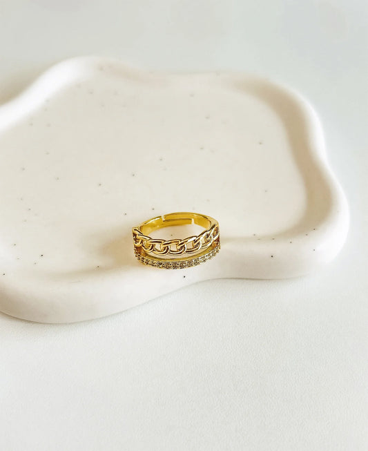 Chain Double Band Ring