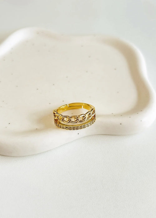 Chain Double Band Ring