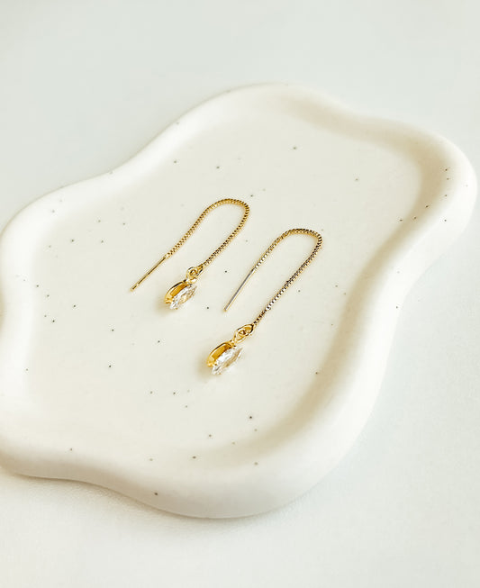 Cubic Zirconia Threader Earrings