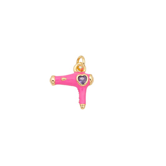 Pink Hair Dryer Charm