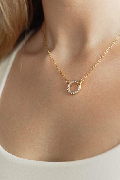 Open Circle Infinity Necklace