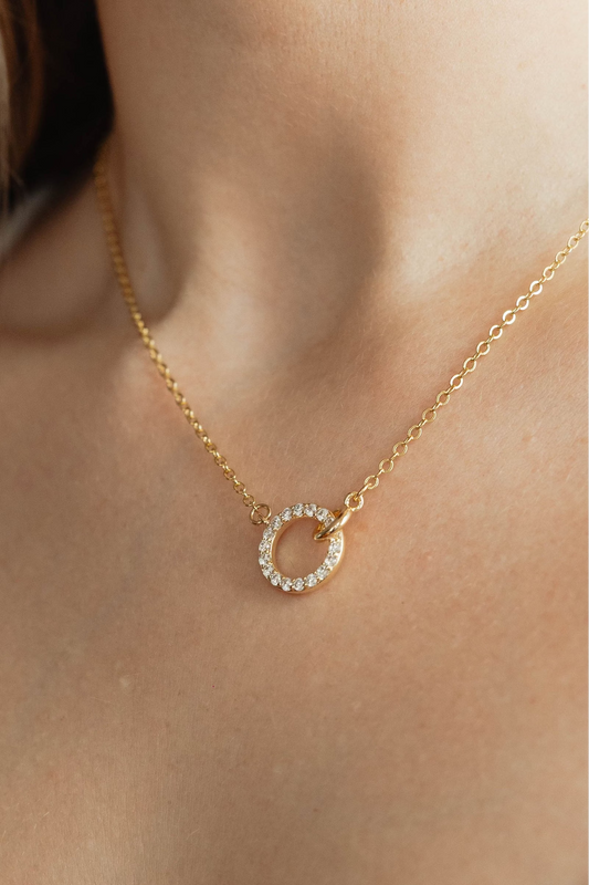 Open Circle Infinity Necklace