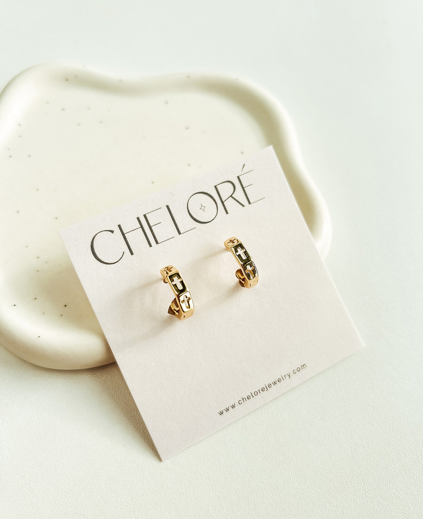 Infinity Cross Hoops