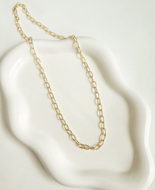 Necklace Oval 18k Gold Chain