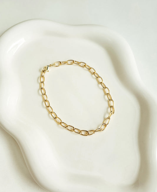 Bracelet 18k Gold Oval Chain