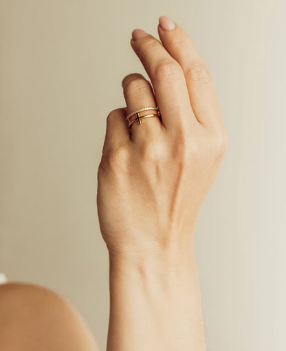 Cross Band Ring