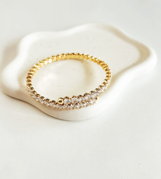 CZ Bangle Cuff Bracelet