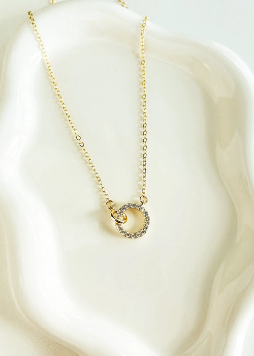 Open Circle Infinity Necklace